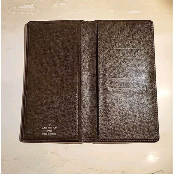 Louis Vuitton Other - AUTHENTIC LOUIS VUITTON MENS Taiga WALLET BROWN LEATHER LONG GENUINE With COA